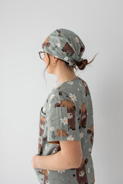 HIGHLAND COW SCRUB CAP