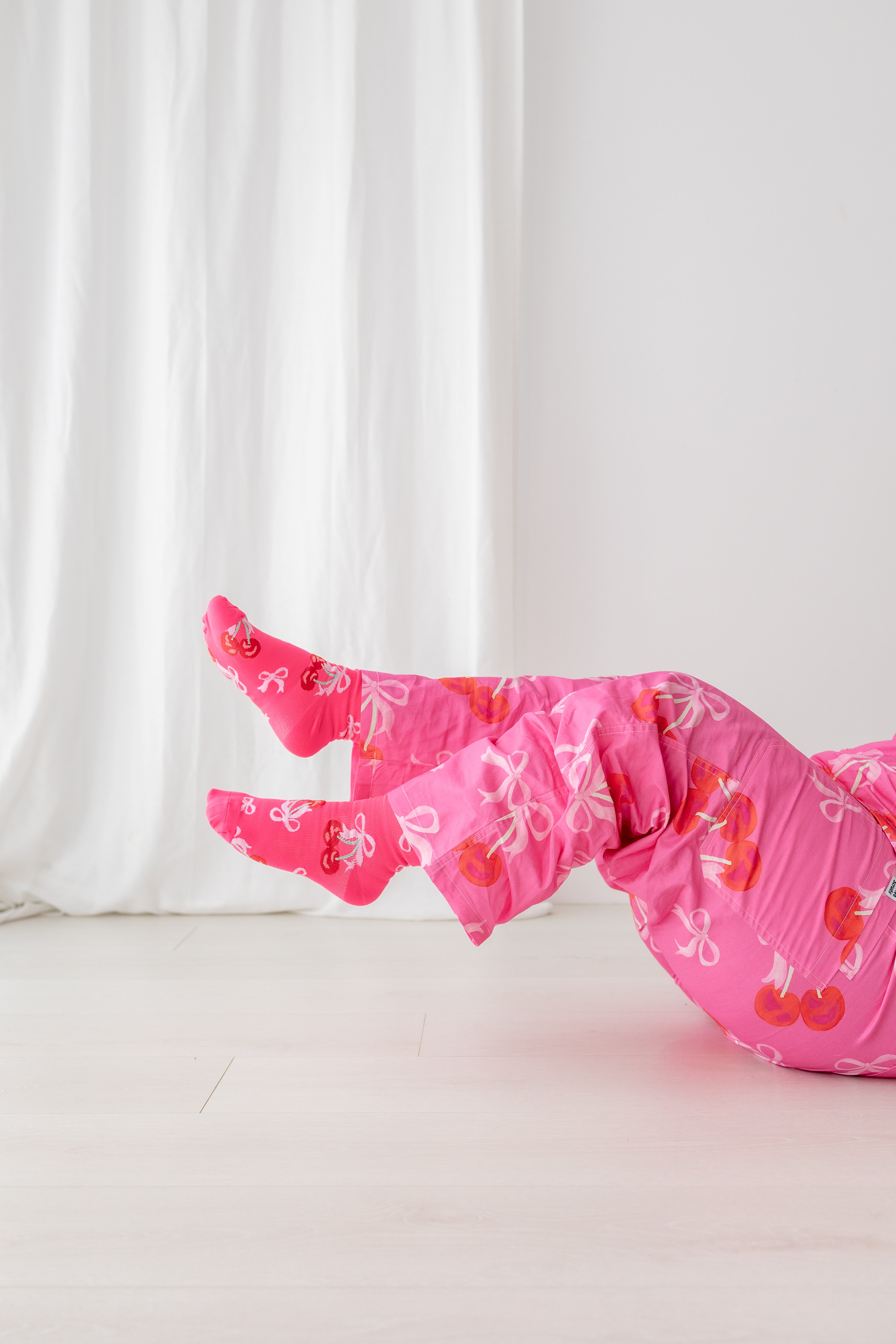 Cherry Bow Compression Socks