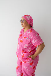 CHERRY BOW SCRUB CAP
