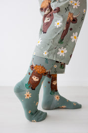 Highland Cow Compression Socks