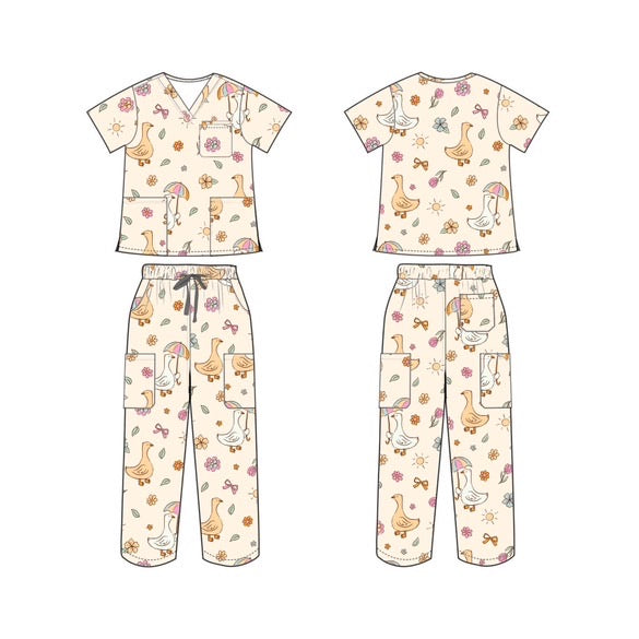 PRESALE Spring Chicks Scrub Set