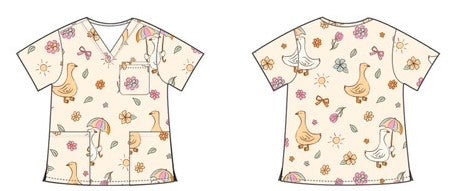 PRESALE Spring Chick Scrub Top