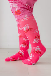 Cherry Bow Compression Socks