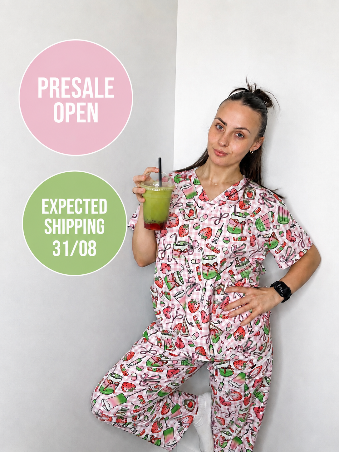 Code Matcha Scrub Set